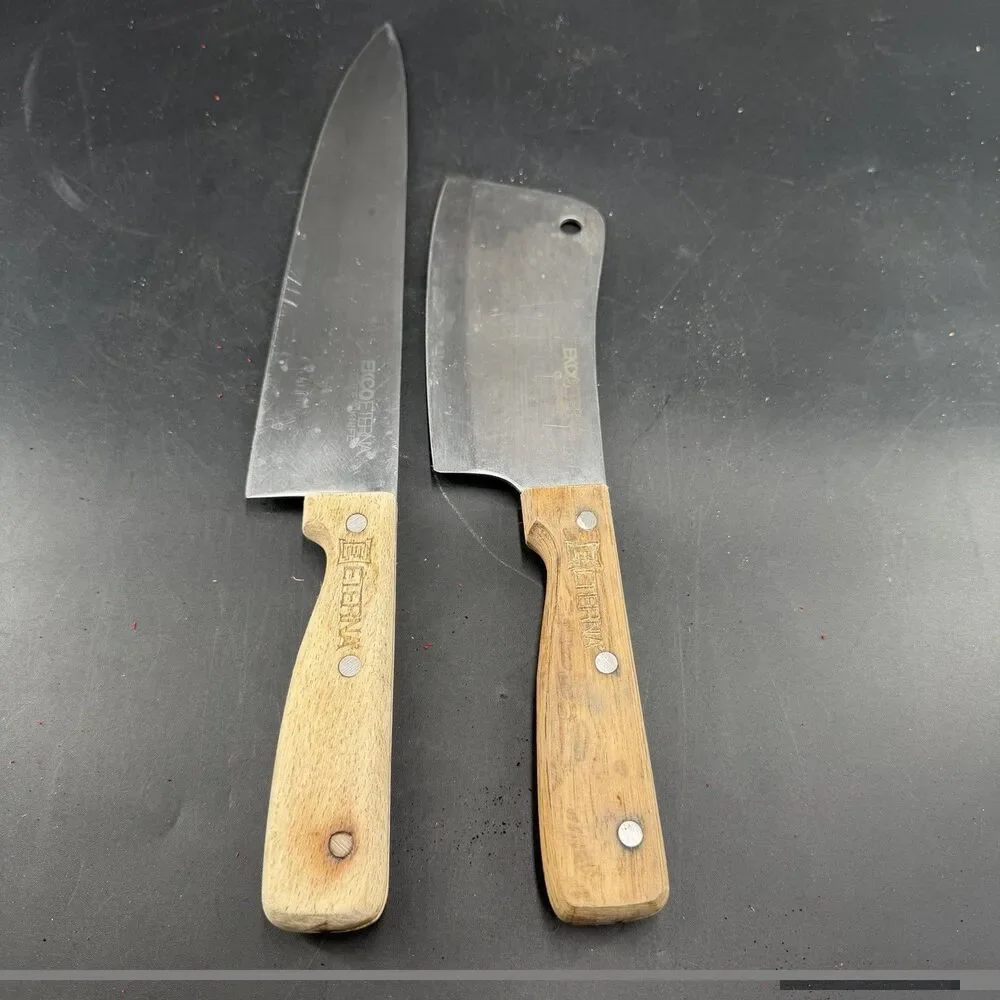 (2) VTG EKCO ETERNA Chef's Knife Steel 10